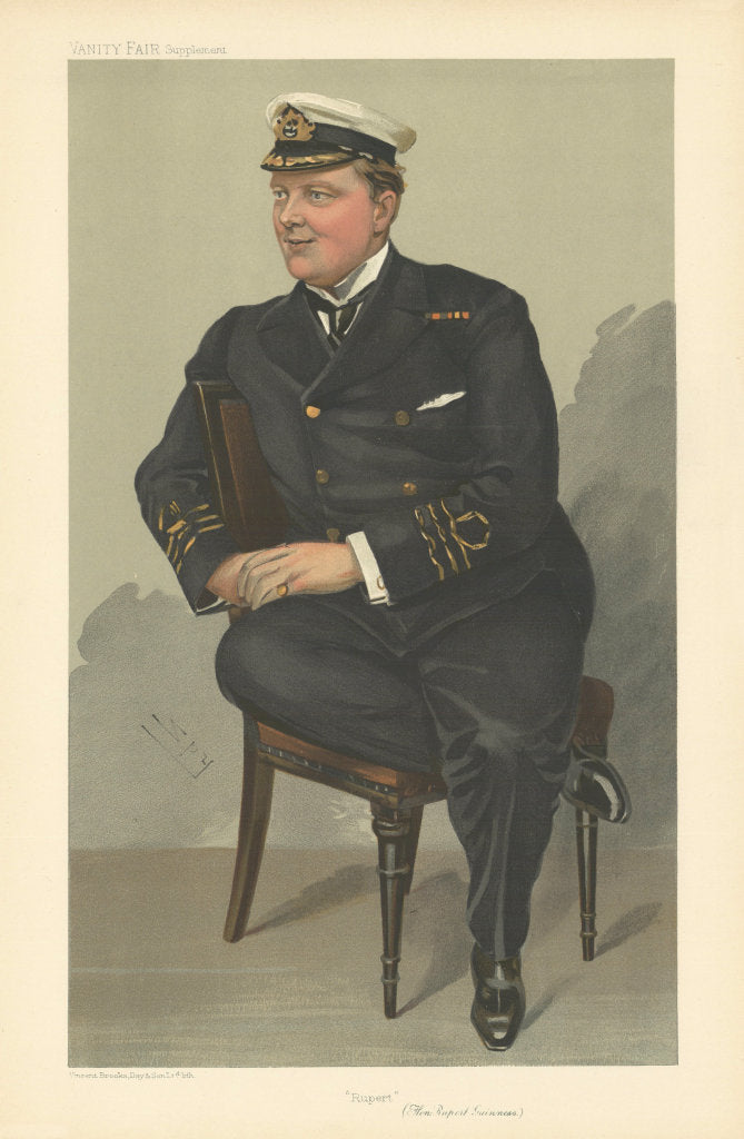VANITY FAIR SPY CARTOON 'Rupert' Guinness, Earl of Iveagh. Rowing. Dublin 1905